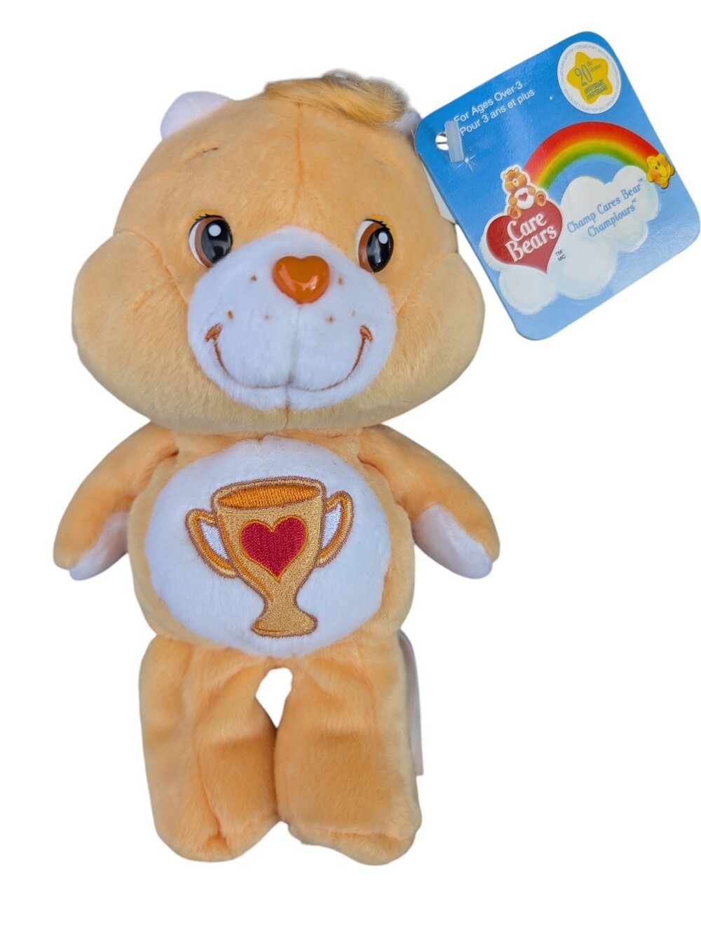 Vintage Care Bear 20th Anniversary Champ Bear Plush 2003 w/ Original Tags